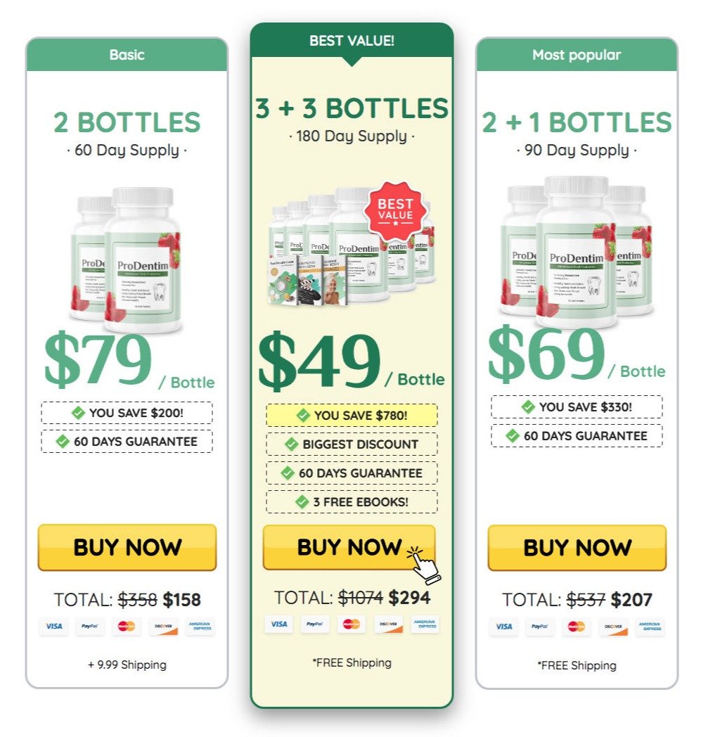 ProDentim-pricing-table